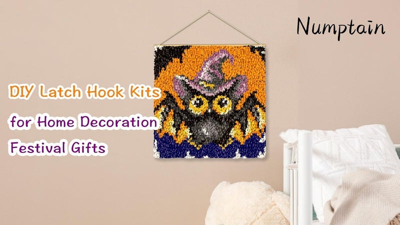 Numptain Latch Hook Kits for Adults,DIY Rug Crafts Unicorn Pattern Color Printed Canvas,Latch Hook Kits for Beginners Handmade Needlework Crafts Home Decoration,12"x12" NT23 - Image 5